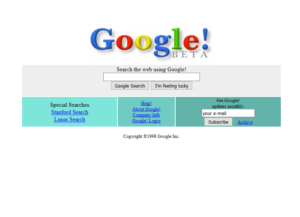 So sah Google im Jahr 1998 aus - Quelle: Webdesign Museum