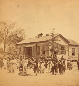 "Colored School" in South Carolina, ca. 1880 - J.A. Palmer, New-York Public Library
